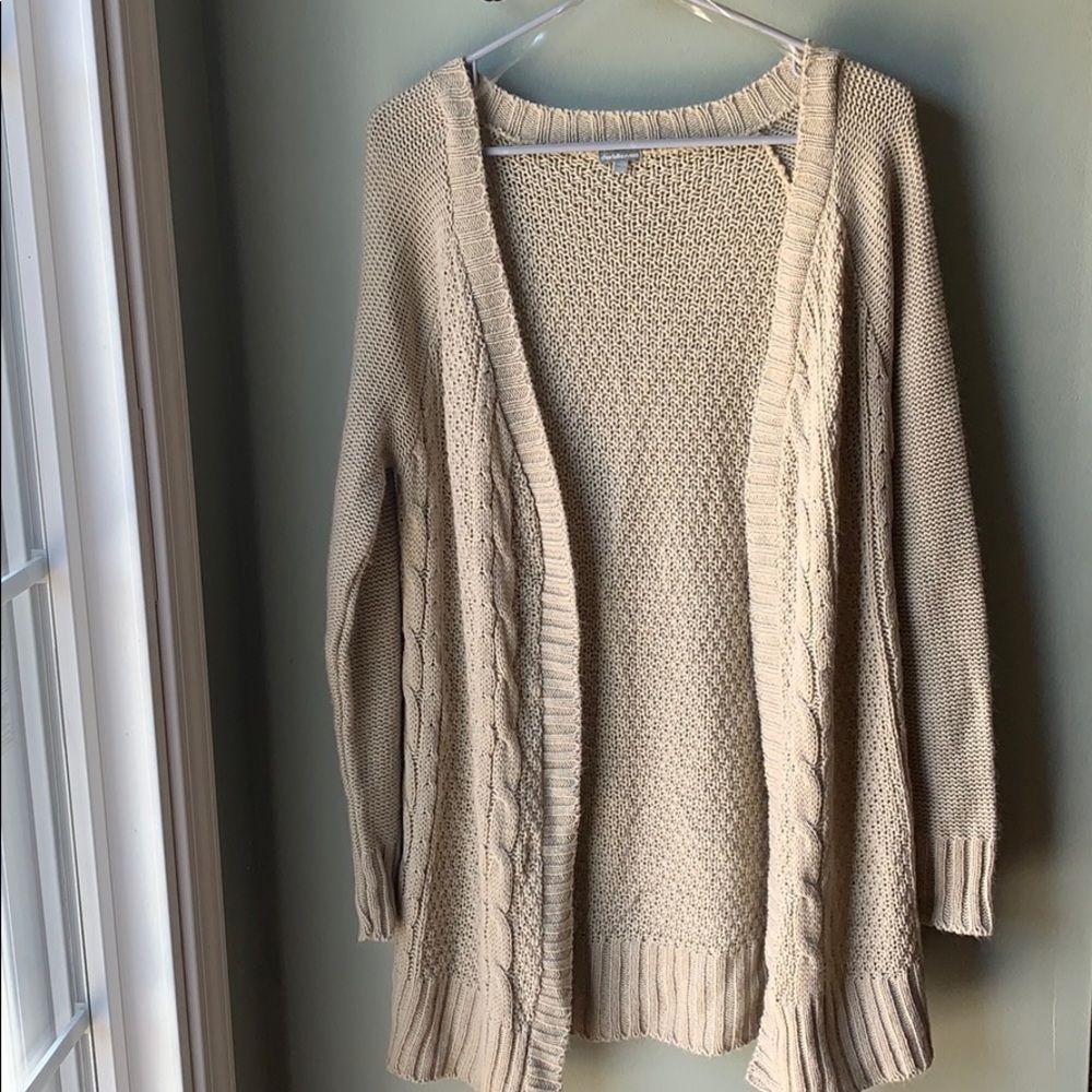 Long knit cardigan